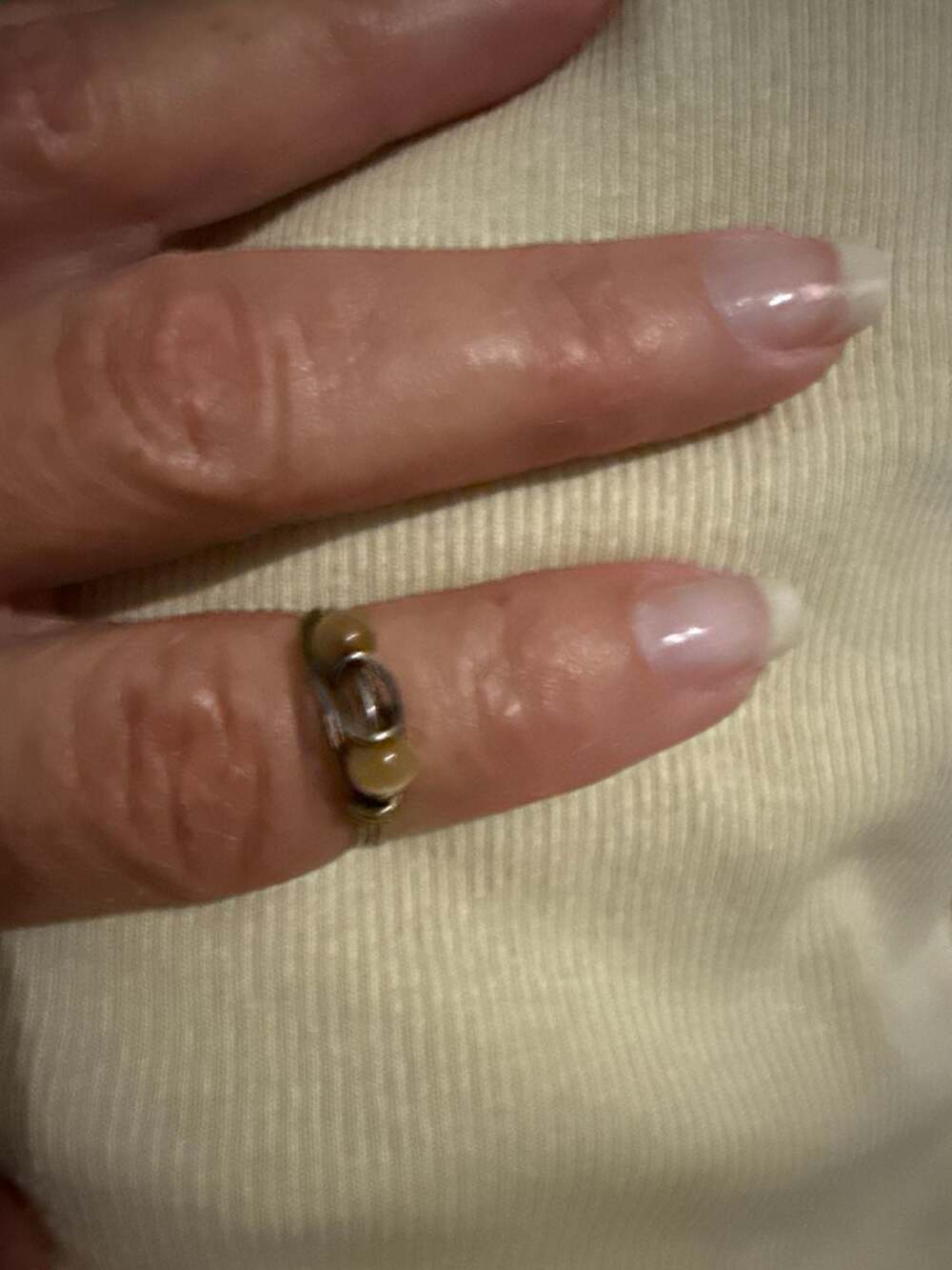 Handmade Wire Wrapped Gold Tiger Eye Stone Ring Size 6